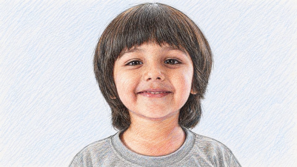 Colour pencil artwork for Dr. Batra's