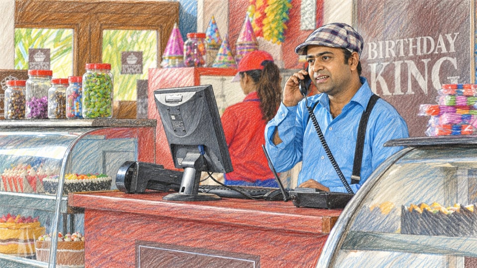 Colour pencil artwork for Ezone — Zero Margin Sale — Film 2