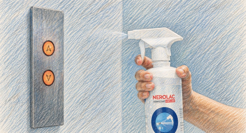 Colour pencil artwork for Nerolac — Disinfectant — Film 2
