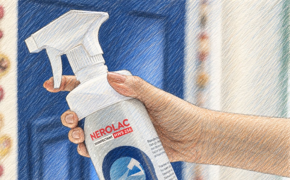 Colour pencil artwork for Nerolac — Disinfectant — Film 4
